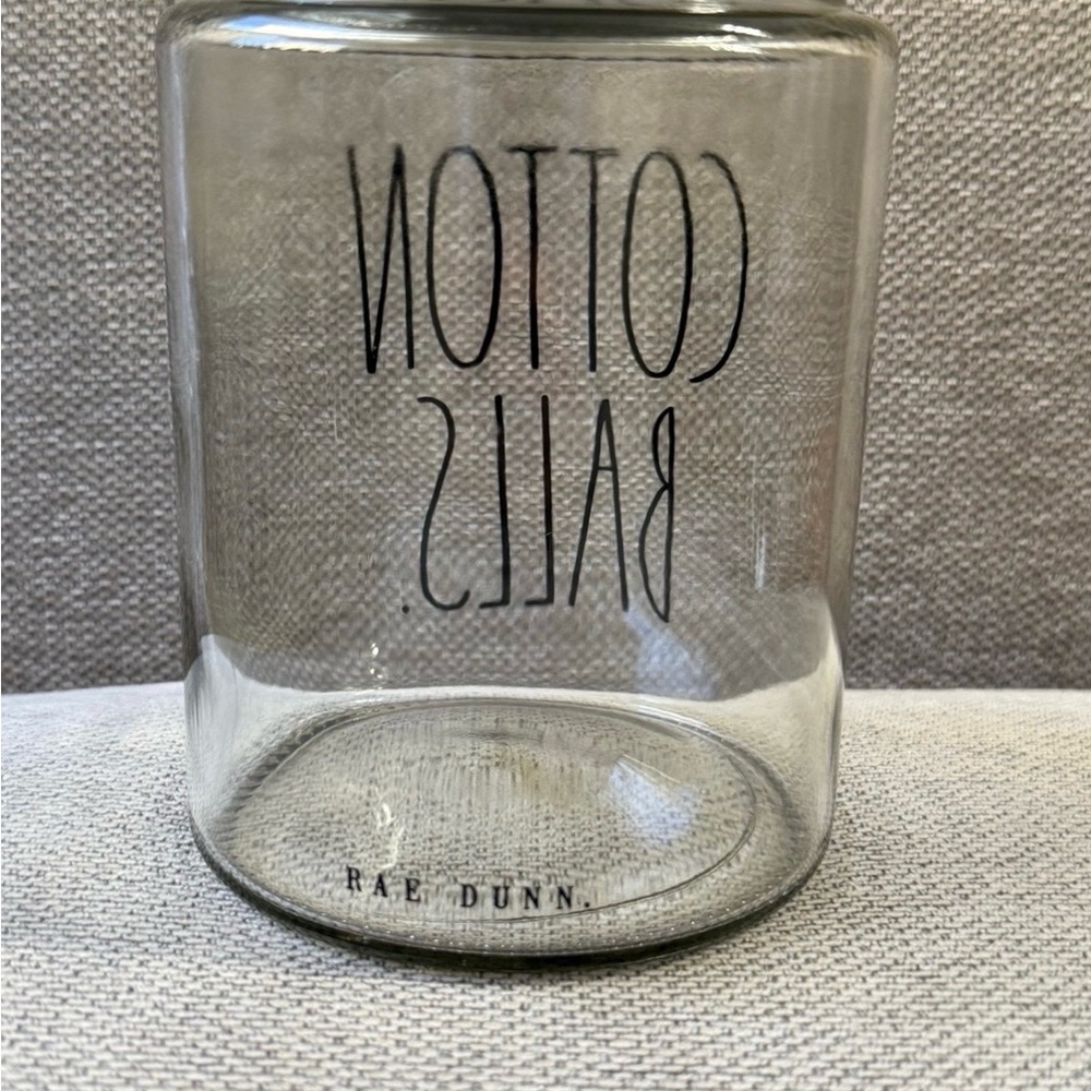 Rae Dunn Cotton Ball Canister - Picture 2 of 3